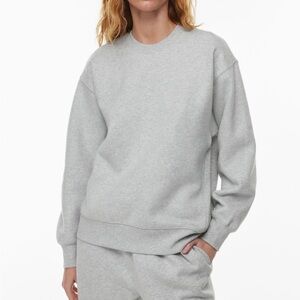 Aritzia Cozy Crew Neck Sweater in Grey